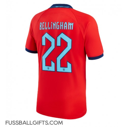 England Jude Bellingham #22 Fußballbekleidung Auswärtstrikot WM 2022 Kurzarm